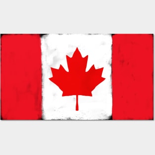 Canada Grunge Flag Posters and Art